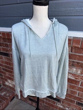 Balance Collection Iceburg Green Lightweight Hooded Sweatshirt M Yoga Lounge